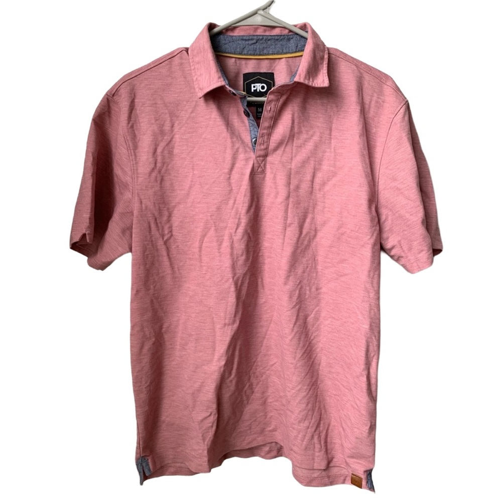 PTO Women’s Heather Pink Short Sleeve Polo Shirt